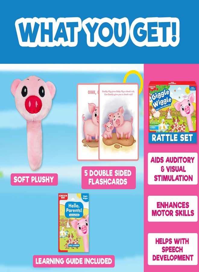 Einstein Box Baby Rattle Play Set for Infants & Babies 0-3-6-9-12 Months Old| Toys/Gifts for Infants & Newborns 0-3-6-9-12 Months Old | Farm Theme | - Image 2